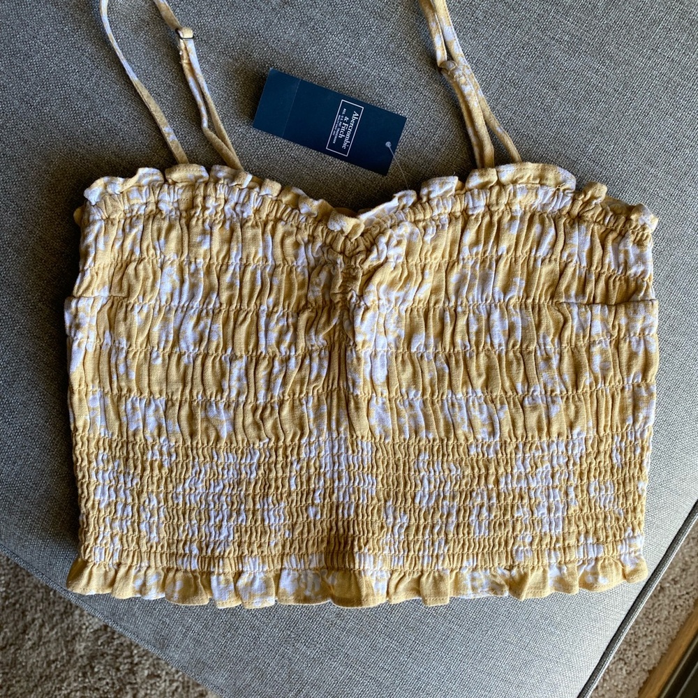 Abercrombie Smocked Crop Tank Top